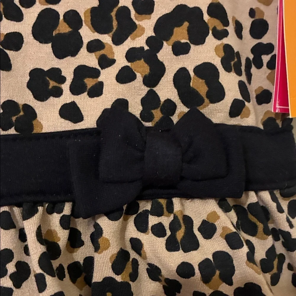NWT Gymboree Leopard Print Dress with Black Details and detached bloomers 18-24